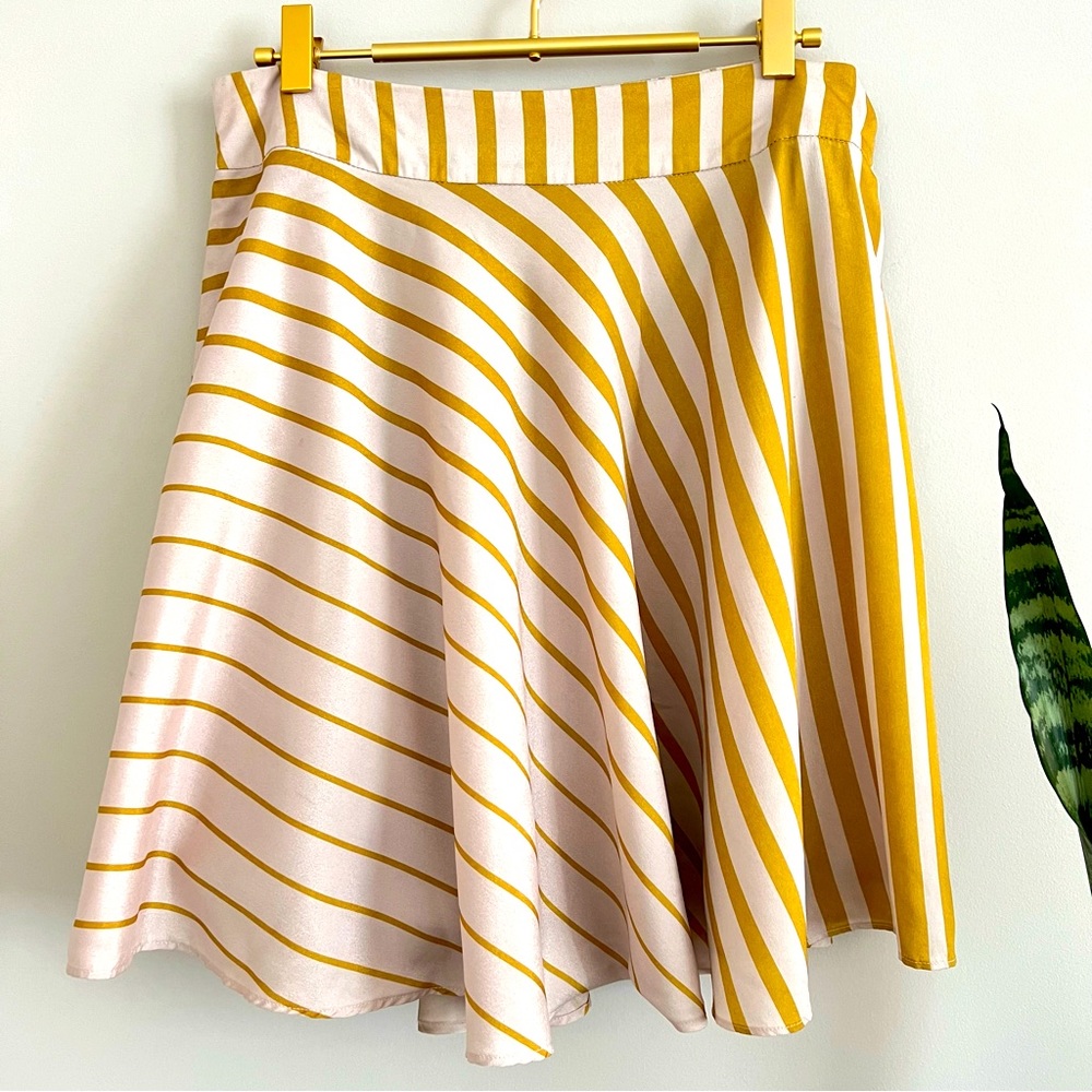 Francescas Collections Fading Stripes Skater Skirt Large
